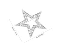 COMPUKAS 2pcs Rhinestone Star Brooch Lightweight Alloy Five Pointed Crystal Pins for Womens Suits Shawls and Bags Portable Vintage Style Accessories for Wedding and Everyday Wear