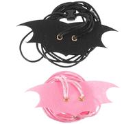 COMPUKAS 2pcs Small Animal Harness Leash with Bat Wing for Hamster, Rat and Mouse, Adjustable Rope, Comfortable and Soft Cloth Material, Full Protection for Stomach and Neck, for Guinea Pig