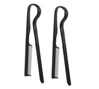 COMPUKAS 2pcs V-shaped Hair Combs Hairdressing Tools for Instant Hair Touch-up and Straightening Aid Black Abs Material Styling Comb Suitable for Professional Salon and Daily Use