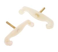 COMPUKAS 2pcs Violin Shoulder Rest Feet Replacement for 3/4 and 4/4 Violins, Beige Silicone Grips with Metal Bracket for Secure Support and Easy Removal, Professional Musical Accessory