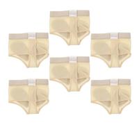 COMPUKAS 3 Pairs of Beige Fabric Forefoot Pads for Belly Dance and Other Dances, Comfortable Foot Thongs to Foot Pains and Prevent Toes from Squeezing, Size M for Women