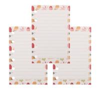 COMPUKAS 3 Pcs A7 Size Colorful Lined Loose-leaf Paper Refills with 6 Holes for Binder Notebook, Refillable Planner Inserts for School, Office, and Home Use