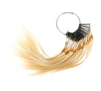 COMPUKAS 30pcs Hair Colour Sample Rings Real Human Hair Test Strands for Colour Testing for Salon and Beauty Shop