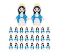 COMPUKAS 30pcs Mini Virgin Mary Figures Collectible Cartoon Style Pvc Dolls Fade Resistant Easter Party Decorations for Special Occasions and Holidays