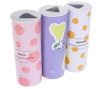 COMPUKAS 3pcs Car Tissue Holder Cylinder Tissue Boxes with Travel round Container Compatible with Various Car Models Lightweight Go Use