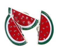 COMPUKAS 3Pcs Cute Watermelon Brooch Enamel Watermelon Lapel Pins for Women for Cardigans Dresses and Scarves Durable Clasps Charming Accessories