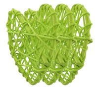 COMPUKAS 3pcs Light Green Vine Heart Shape Parrot Pecking for Birds, Stimulating Chewing and DIY Foraging Accessories, Bird Chew for Cage Entertainment Random Color