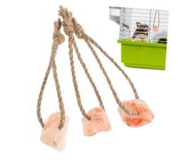COMPUKAS 3Pcs Rabbit Salt Blocks Natural Chewing for Small Pets Mineral Salt Lick for Squirrels Guinea Pigs Bunnies Pet Care Exercise Supplies