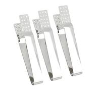 COMPUKAS 3pcs Stainless Steel Tea Bag Tongs Squeezer with Long Handles for Safe Use Lightweight Mini Food Clamp for Home and Tea Shop