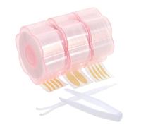 COMPUKAS 3Rolls Double Eyelid Tape Strips Self-adhesive Eye Lifter Tapes for Natural Makeup Easy to Use for Beginners Professionals Includes Fork and Tweezers for Home Salon