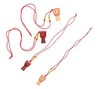 COMPUKAS 4pcs African Drum Necklaces Featuring Miniature Drum Pendant Design Finely Polished Wood Material Stylish Accessories Suitable for Everyday Wearing and Date Random Random Color