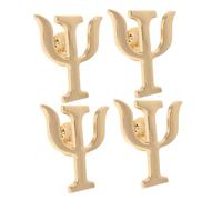 COMPUKAS 4pcs Alloy Brooch Pins for Women Psychologists Stylish and Elegant Decorative Badges in Golden Colour, Versatile Use for School and Office Accessories