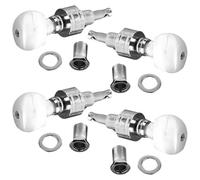 COMPUKAS 4pcs Banjo String Key Banjo Parts Metal Tuning Pegs Practical Design High Reliability Silver