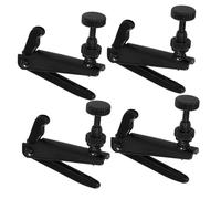 COMPUKAS 4Pcs Brass Violin Fine Tuners Adjust Strings Simple Installation 3/4-4/4 Violin Fine Tuner Screw Black Accessories for Instrumentalist
