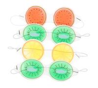 COMPUKAS 4pcs Cooling Pvc Eye Set, round Matte Fruit Design, Breathable Eye Patches for Sleep and Nap, Summer Cold Compress for Random Color