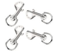 COMPUKAS 4pcs Heavy Duty Alloy Pet Leash Snap Hooks with Spring Loaded Single Ended Clips, 7cm Sturdy Multi-purpose Hooks for Pet Supplies and Handbag Accessories