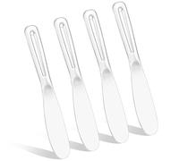 COMPUKAS 4pcs Plastic Cosmetic Spatulas for Makeup Application and Sampling Beauty Products, Mask Mixing Spoons for Women, for Facial Mask Application