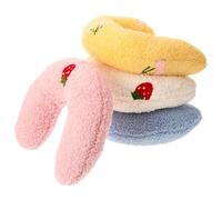 COMPUKAS 4pcs U-shaped Cat Pillows Neck Protective Soft Plush Indoor Cat Pillow Set Portable Supple for Deep Sleep Household