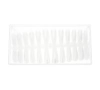 COMPUKAS 504pcs Fake Nail Tips Full Cover False Nails, Plastic Square End, Easy to Apply and Trim, for Daily Use and Weddings, People of Different Finger Sizes