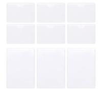 COMPUKAS 50pcs PVC Card Sleeves Self Adhesive Plastic Card Pouches and Organizing Books Practical Label Holders for Professional Occasions and Travel