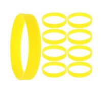 COMPUKAS 50pcs Solid Color Silicone Bracelets Elastic Wristband for Party Use Reusable and Sturdy Stylish Retro Design Bulk Pack