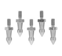 COMPUKAS 5pcs /4 Inch Threaded Stainless Steel Camera Tripod Leg Spike Tips with Antislip Grooves, Lightweight and Portable Tripod Foot Replacement Parts for Outdoor Photography