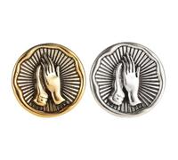 COMPUKAS 5pcs Decorative Brooch Pin Dress Brooch Chic Alloy Multi-purpose Clip for Women Party Accessory Approx 6.5 X 6.5 X 0.2cm Praying Hand Random Color