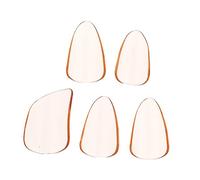 COMPUKAS 5pcs Guzheng Nail Covers Non Slip Fake Nails for Practice Sound Orange for Beginners