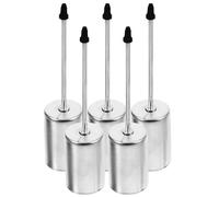 COMPUKAS 5pcs Iron Candle Holders with Spike Insert for Christmas Tree Decor and Dining Table, Multi-functional Silver Candle Cup Set with Delicate and Beautiful Appearance