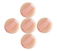 COMPUKAS 5Pcs Mini Flocking Powder Makeup Sponges for Loose Powder Application Cute Decorative Makeup Supplies for Women for Foundation