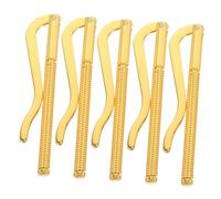 COMPUKAS 5pcs Spring Metal Money Clips for Men Wallets - Electroplated Hinged Cash and Card Holder Clips - Slim Replacement Insert Bars for Bifold Wallet Accessories