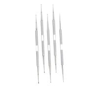 COMPUKAS 5pcs Sturdy Nail Art Pen Dual-head Nail Pen Stainless Steel Art Tool with Delicate Appearance and Elegant Design for Manicure and Painted Decoration