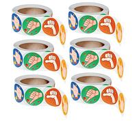COMPUKAS 6 Rolls Encourage Label Stickers Teacher Stickers for Teachers Elementary Colorful Wow Reward