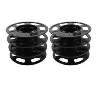 COMPUKAS 6pcs Black Abs 3d Printer Filament Spool Organizer Modern Hollow Reel Design Smooth Filament Spool Management Easy Swap Suitable for 3d Printer Use
