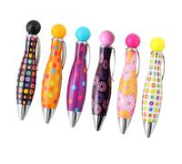 COMPUKAS 6pcs Bowling Ballpoint Pens Set Creative Bowling Shape Design for Effortless Writing Experience for Hand-made Cards and Greeting Cards Making Random Random Color