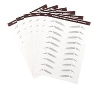 COMPUKAS 6pcs Brown Fake Eyebrow Stickers with Water Transfer Paper and Soybean Ink, Stick-on Temporary Makeup Brow Sticker for Natural Hair-like Look, No Time, for Makeup Lovers
