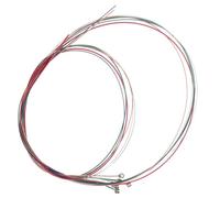 COMPUKAS 6pcs Colored Acoustic Guitar Strings Rainbow Set for Folk Guitar, Replacement Musical Instrument Strings with Pearlescent Packaging, Suitable for Beginner and Professional Players