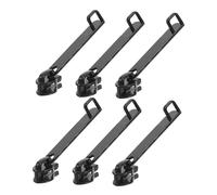 COMPUKAS 6pcs Heavy Duty Black Zipper Replacement Pull Kit for Luggage Sliders with Smooth Glide Repair Tool for Broken Missing Zipper Sliders Suitcases and Backpacks