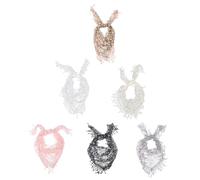 COMPUKAS 6pcs Lace Triangle Mantilla Veils for Catholic Mass Women S Shawl Headscarf Breathable Lightweight Retro Style with Multiple Colors