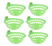 COMPUKAS 6pcs Large Plastic Hollow Bird Nest Basins for Hanging Cage Breathable Breeding Hatching Nests Easy Install Bird Hideaway for Pigeons Canaries Finches Lovebirds