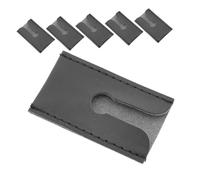 COMPUKAS 6pcs PU Leather Safety Head Covers for Men S Manual Shaving Butterly Double Edge Compact Travel Case for Secure Storage and Portable Grooming Accessories