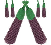 COMPUKAS 6pcs Purple Straw Guinea Pig Chew for Small Furry Animals and Hamsters Stress Relief Chew that Can be Put the Cage for Healthy Teeth and Fun