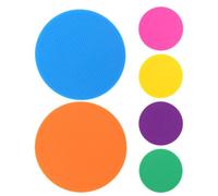 COMPUKAS 6pcs round Non-skid Plastic Soccer Training Markers for Football Court with Stability, for Sports Speed Agility Practice and Soccer Party Decorations