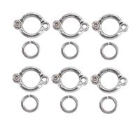 COMPUKAS 6pcs Stainless Steel Parrot Leg Rings Rust-resistant Bird Foot Chain Anklets Lightweight Fit Various Bird