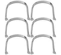 COMPUKAS 6pcs Stainless Steel Removable Side Handles for Pots and Pressure Cookers, Anti-Scald Flat Bar Grip with Smooth Rounded Edges, Universal Compatibility Replacement Cookware Handles