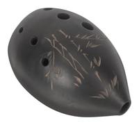 COMPUKAS 8-holes Ocarina Flute for Beginners, Easy to Play Clay and Straw Musical Instrument with Delicate Patterns, for Learning and Developing a Interest in Music
