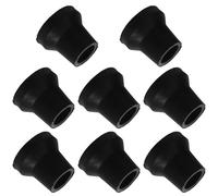 COMPUKAS 8pcs Black Rubber Non-Slip Cane Tips 16mm Universal Crutch Replacement Feet Providing Stability and Support for Canes and Walkers Suitable for Elderly Mobility
