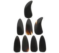 COMPUKAS 8pcs Natural Buffalo Horn Guzheng Finger Picks for Adults, Large Double Arc Design, Professional Guzheng Nail Covers for Instrument Playing and Finger Protection