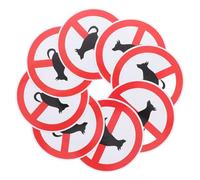 COMPUKAS 8pcs No Dog Poop Lawn Signs with Stakes, Garden Pet Warning Stickers for Public Parks and Yards, Outdoor Waterproof Dog Waste Prohibition Labels to Maintain Cleanliness