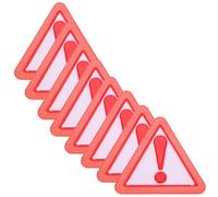 COMPUKAS 8pcs Slow Moving Vehicle Triangle Safety Sign with Adhesive Backing Reflective Warning for Trucks Agricultural Vehicles Weather-resistant Road Safety